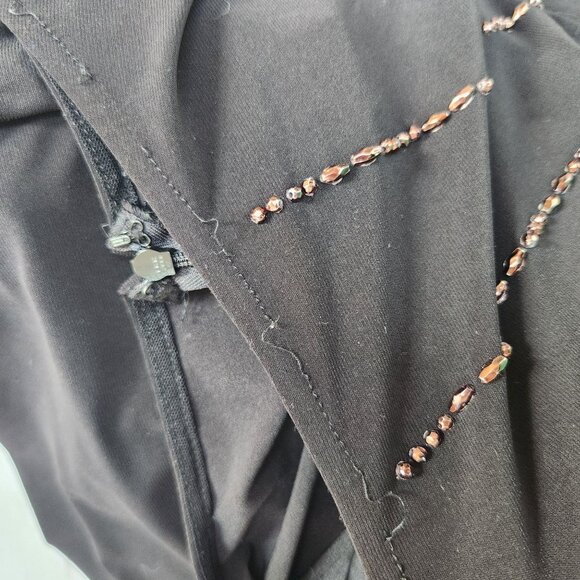 Xscape Formal Black Jumpsuit Gold Beaded Gown Mother of the Bride Women's 18W - Picture 11 of 11